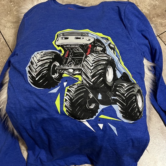 Bundle deal 2 x $15!!! Cool Monster Truck blue shirt!!!😍😍 - Picture 2 of 2
